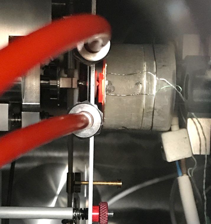 Localised heating at 700°C on a NanoTest Xtreme nanomechanical test system - high temprature- nanotesting- micro materials uk - Buy Nanotesting instrument